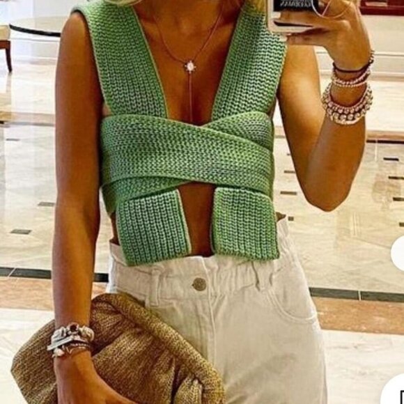 NWT Simonett Nanu multi wear knit top size M/L - Picture 1 of 8